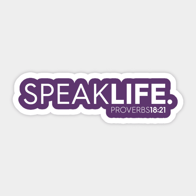 Speak Life Christian T-Shirt, T-Shirt, Faith-based Apparel, Women's, Men's, Unisex, Hoodies, Sweatshirts Sticker by authorytees